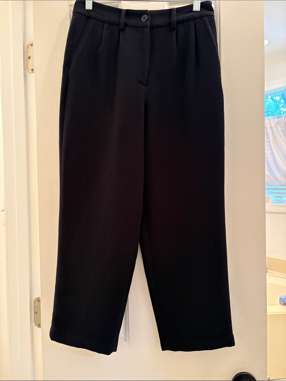 Halogen Black Straight-Leg Trousers